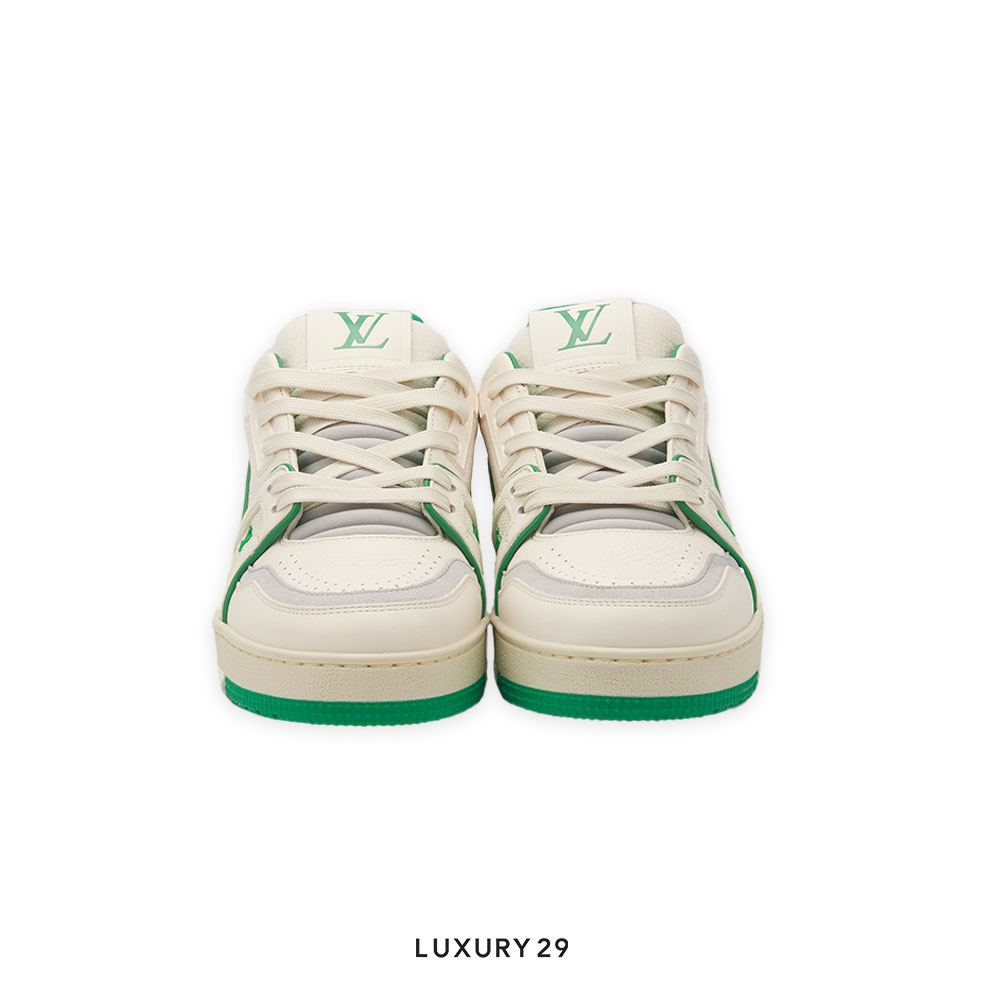 Kid Louis Vuitton LV Trainer Sneaker Green LOUIS VUITTON
