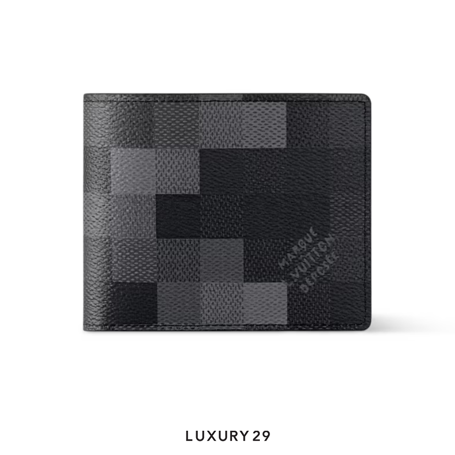 Louis Vuitton LV Slender Wallet Damoflage Black coated canvas LOUIS VUITTON
