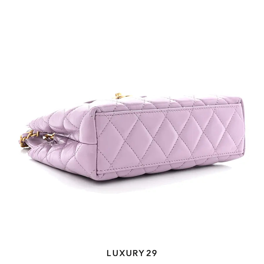 Chanel Mini Shopping Bag Purple CHANEL