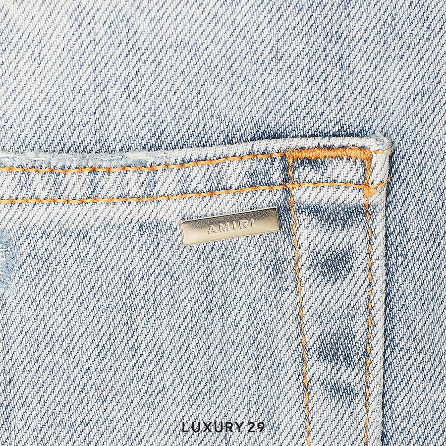 AMIRI MA BAR LOGO JEAN STONE INDIGO AMIRI