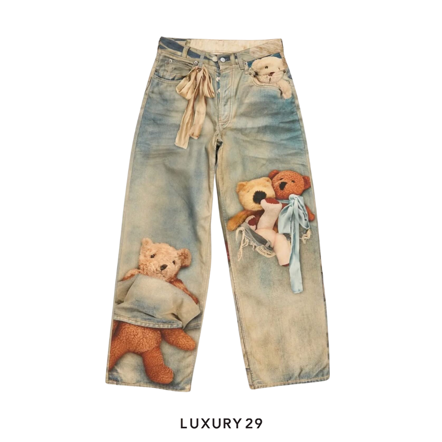 Acne Studios Loose fit jeans bear Mid Blue