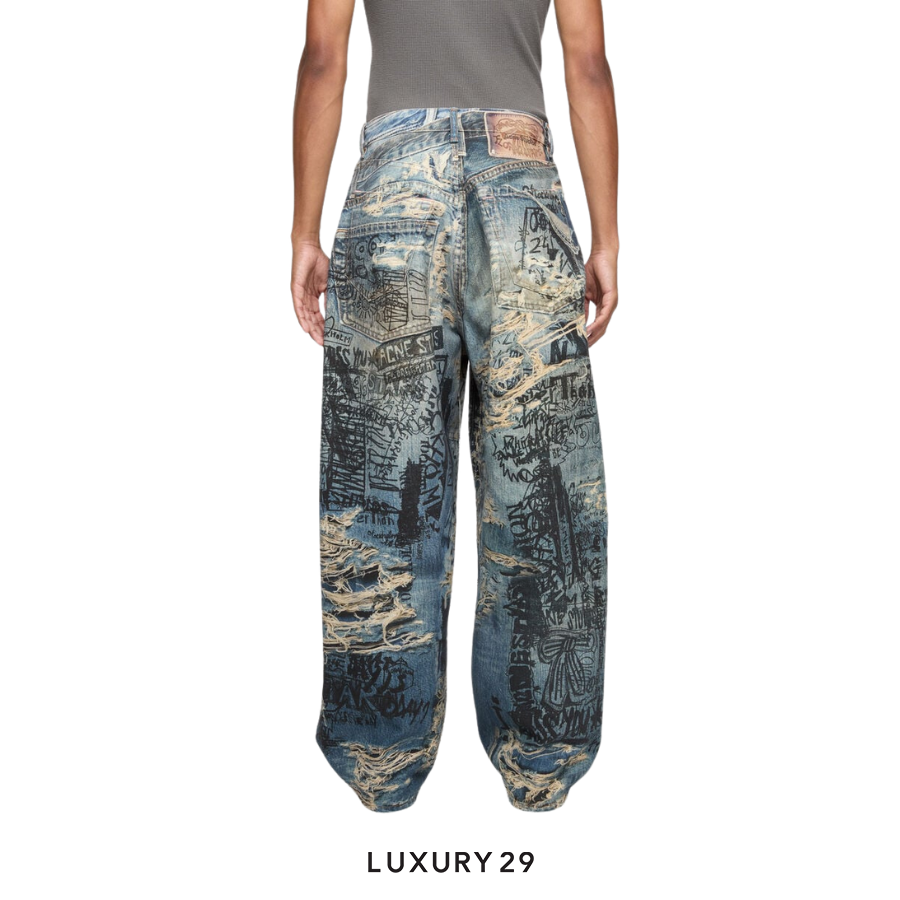 Acne Studio Super baggy fit jeans - 2023 Mid Blue ACNE STUDIOS