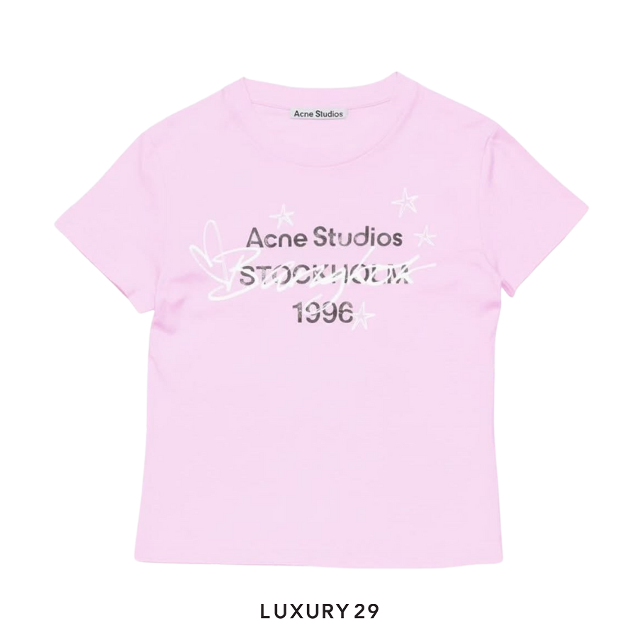 Acne Studios T-Shirt Cotton Candy Pink