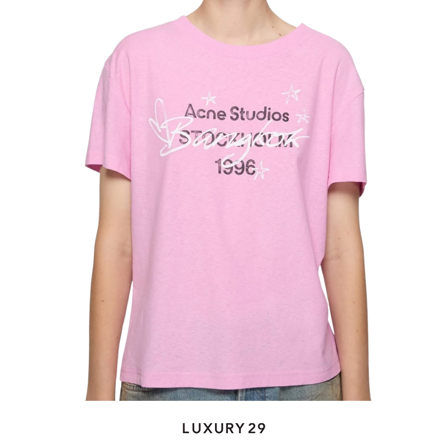 Acne Studios T-Shirt Cotton Candy Pink