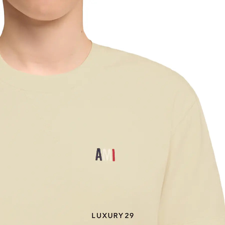 Ami Bleu Blanc Rouge Classic Fit T-shirt OFF WHITE AMI