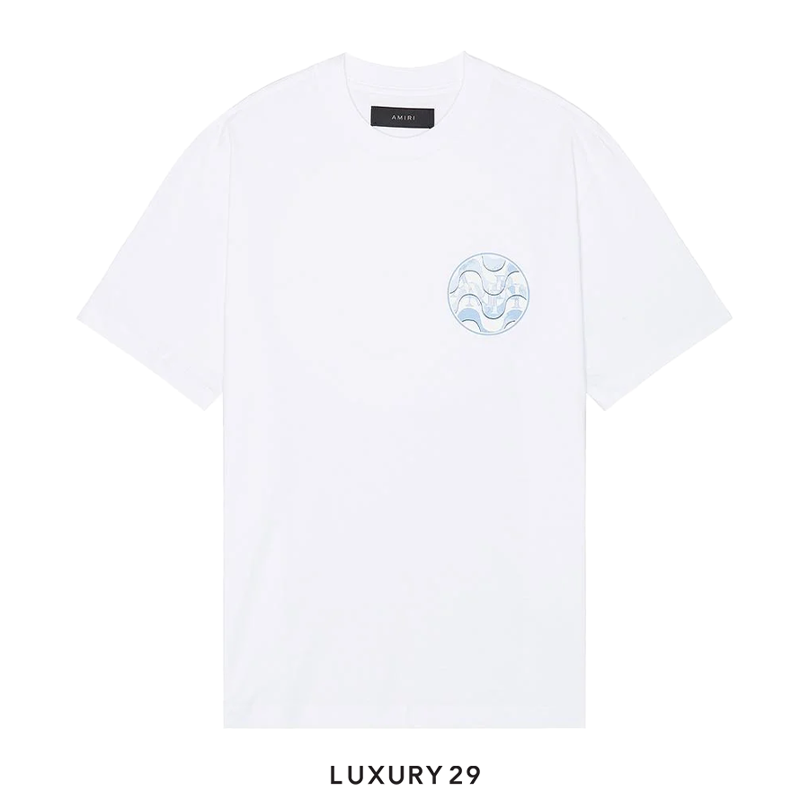 Amiri Staggered Wave Tee 'White' AMIRI