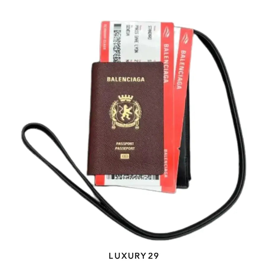 Balenciaga Men's Passport Phone Holder in Brown