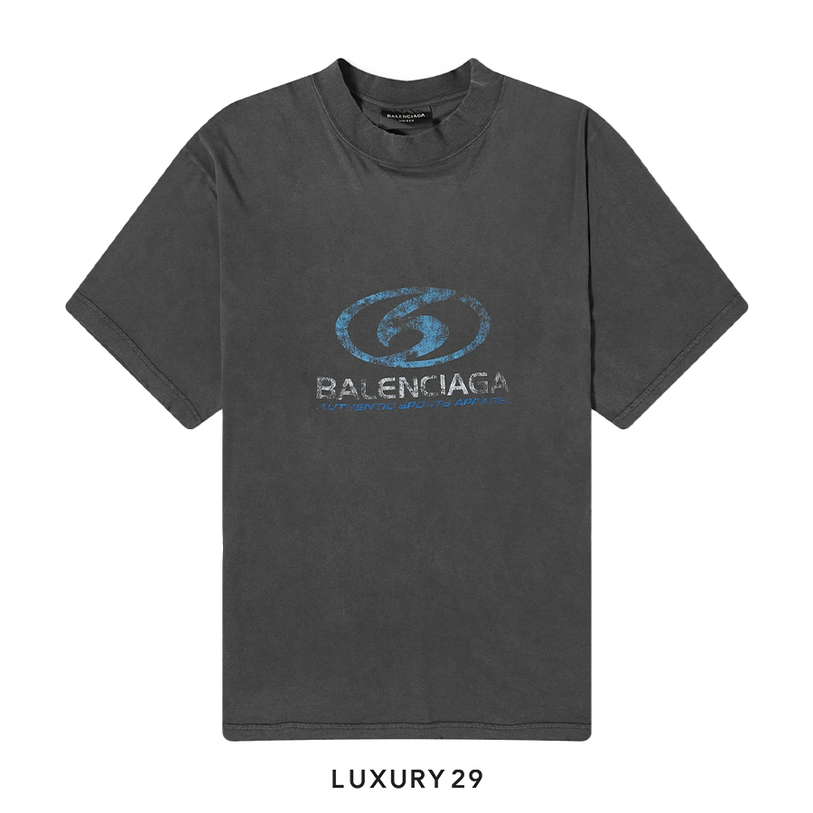 Balenciaga T-Shirt Surfer Thin Jersey Faded Black BALENCIAGA