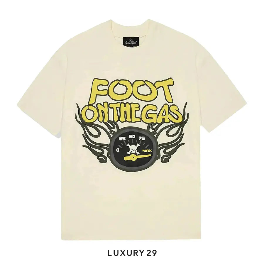 Broken Planet Foot On The Gas T-shirt Vanilla White