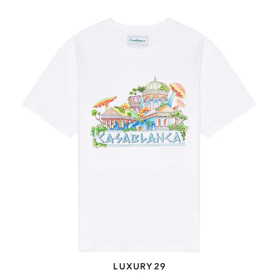 Casablanca The Road To Knowledge T-Shirt White0311007900-MF24-JTS-001-02-15-0034Apparel & Accessories > Clothing > Clothing Tops > T-Shirts
