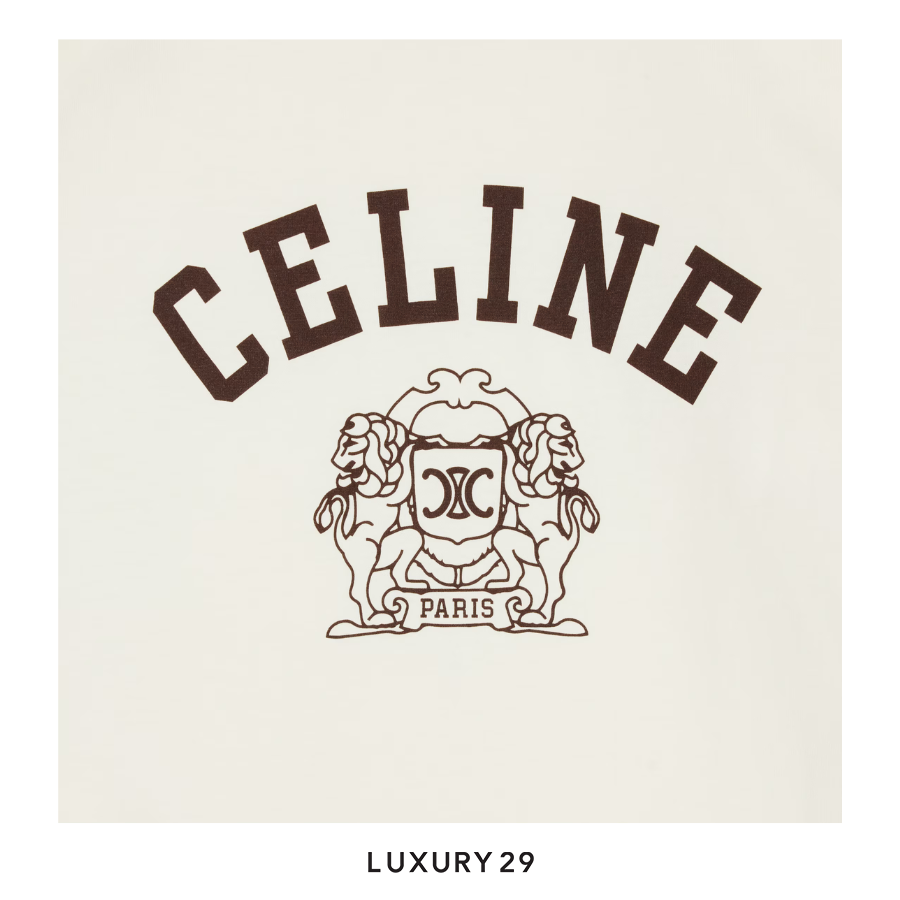 Celine blason 70s t-shirt in cotton jersey White CELINE
