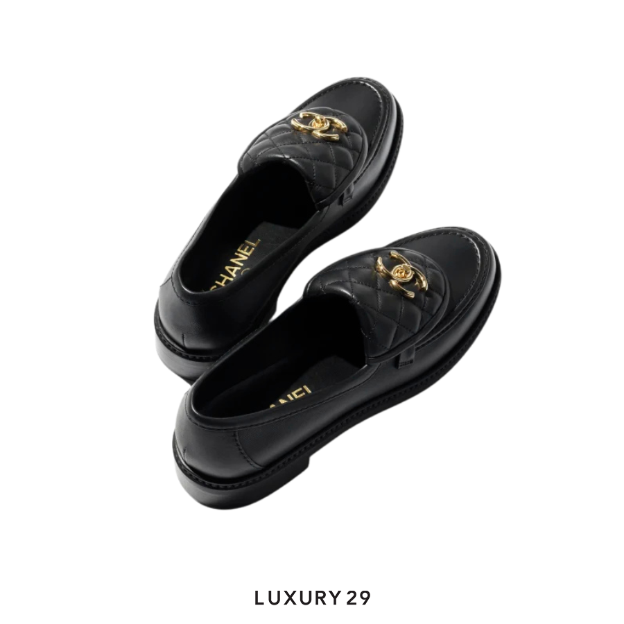 Chanel Moccasins Black CHANEL