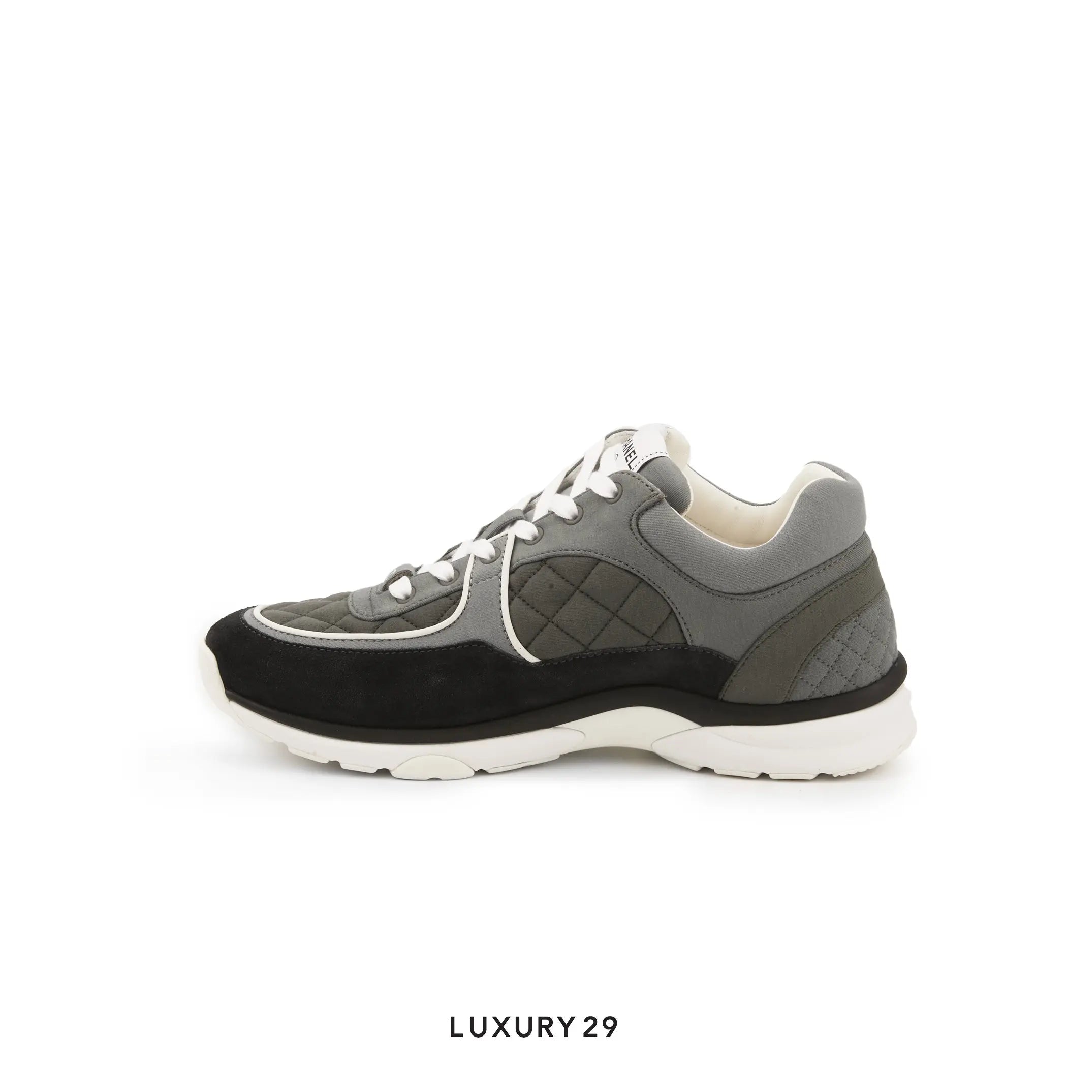 Chanel Trainers Fabric & Suede Calfskin Dark Grey CHANEL