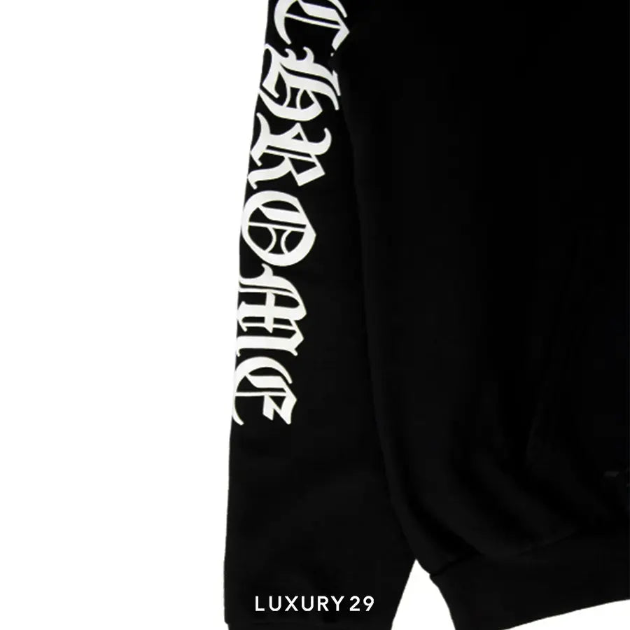 Chrome Hearts Eye Chart Logo Thermal Zip Up Hoodie Black/White CHROME HEARTS