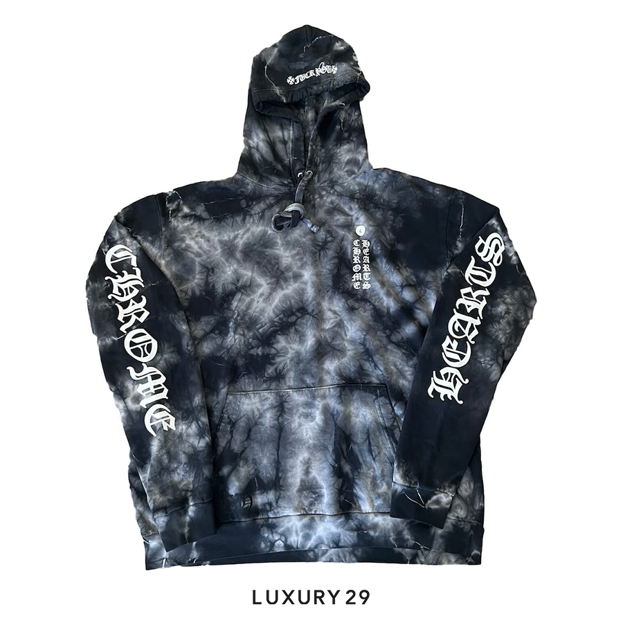 Chrome Hearts Horseshoe tie dye hoodie black CHROME HEARTS
