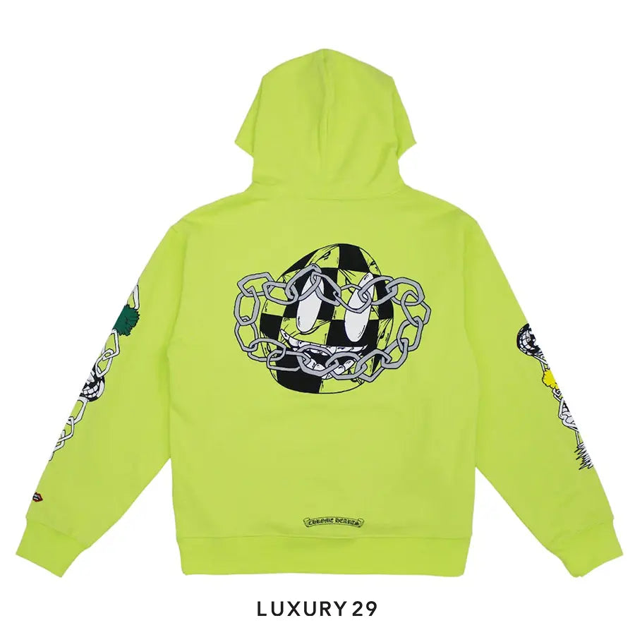 Chrome Hearts Matty Boy Link Hoodie Lime Green CHROME HEARTS