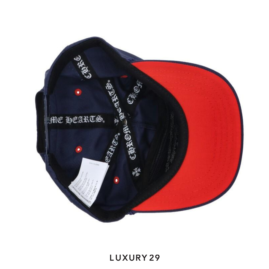 Chrome Hearts Triple Cross Embroidered Cap Navy CHROME HEARTS