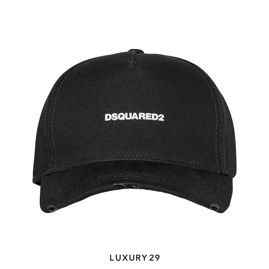 DSQUARED2 MINI LOGO BASEBALL CAP BLACK/WHITE DSQUARED2