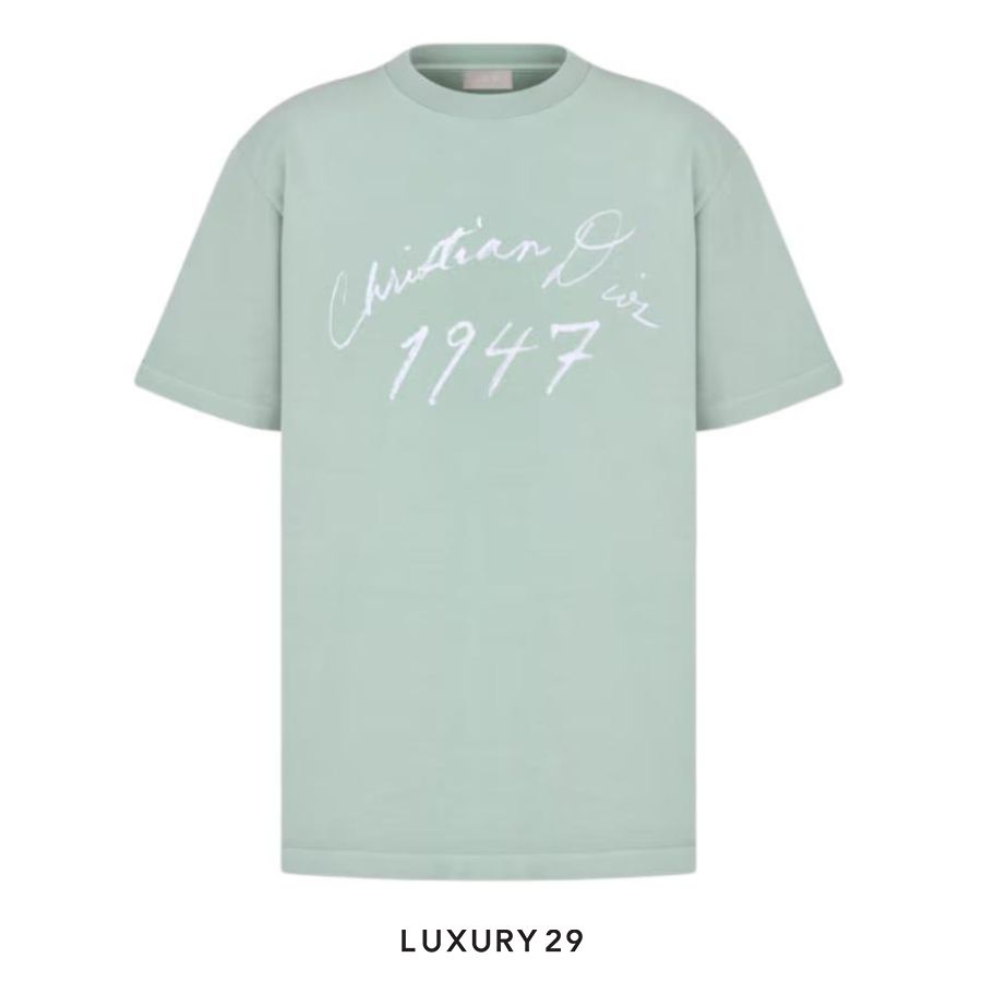 Dior Handwritten Christian Dior T-Shirt Relaxed Fit Cotton Jersey Blue DIOR