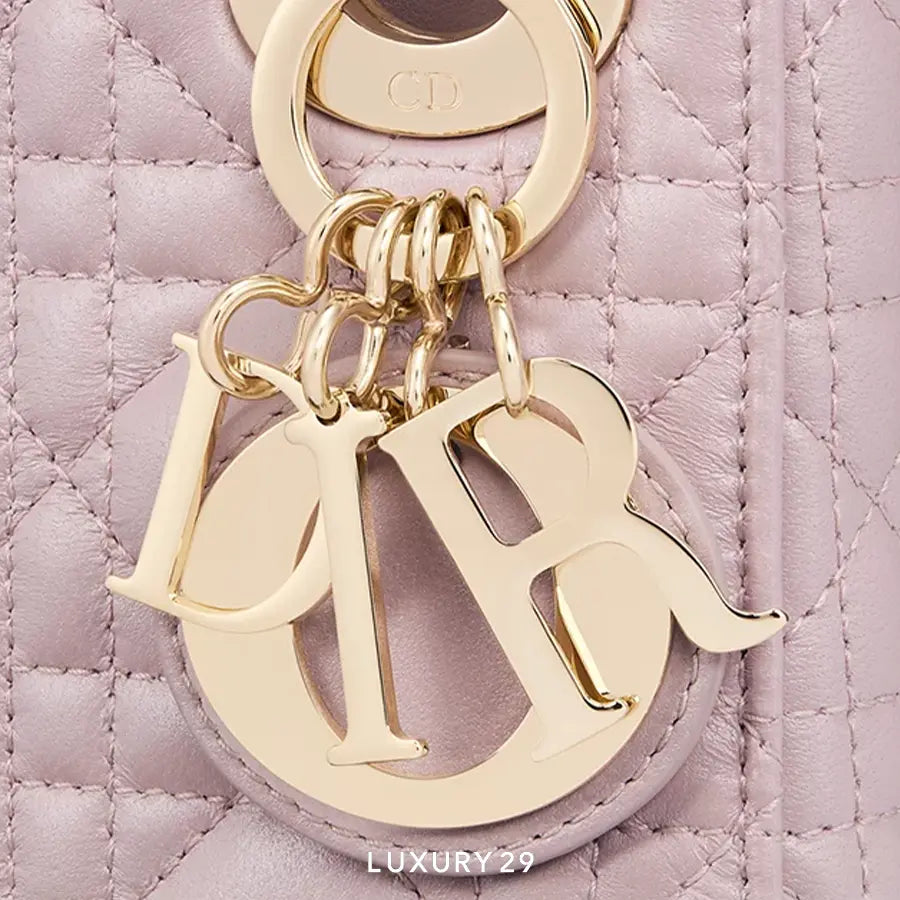 Dior Mini Lady Dior Bag Lotus Pearlescent Cannage Lambskin DIOR