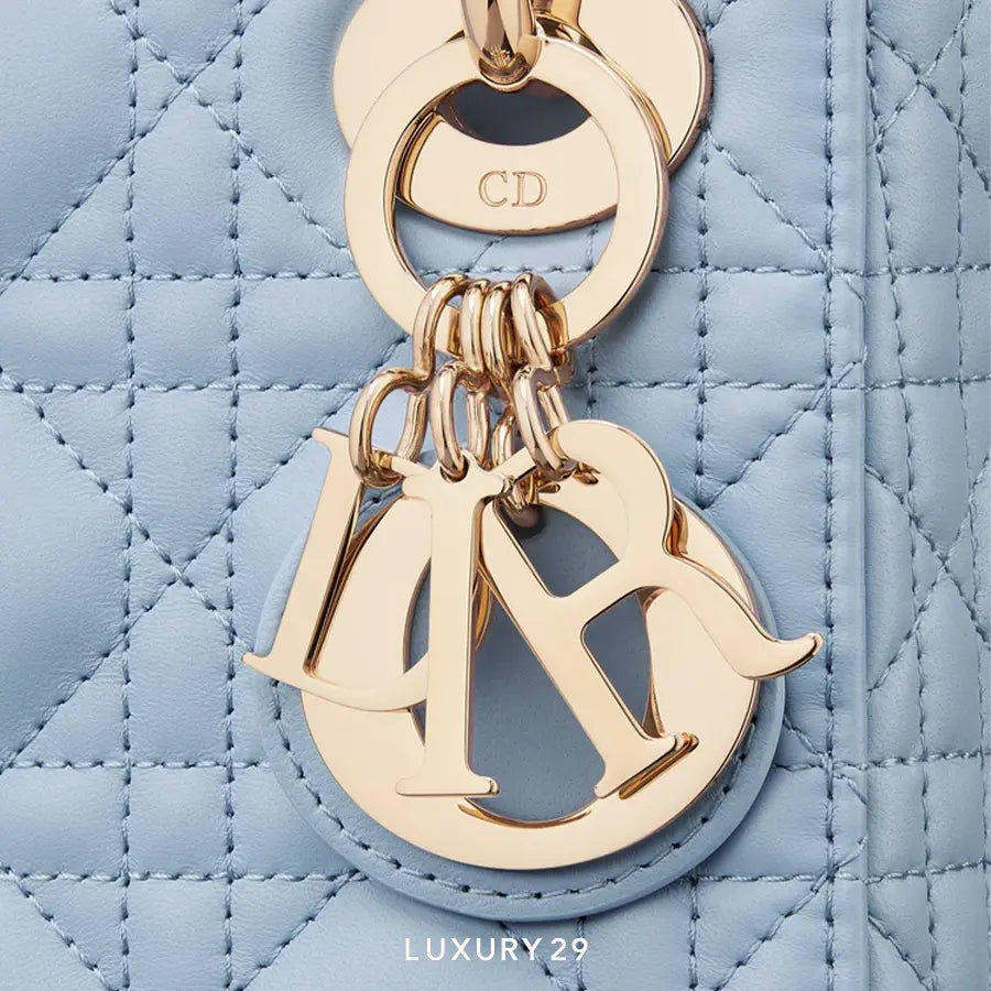 Dior Mini Lady Dior Bag Pale Blue Cannage Lambskin DIOR