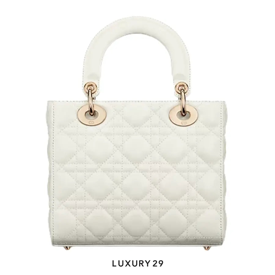 Dior Small Lady Dior My ABCDior Bag Latte Cannage Lambskin DIOR