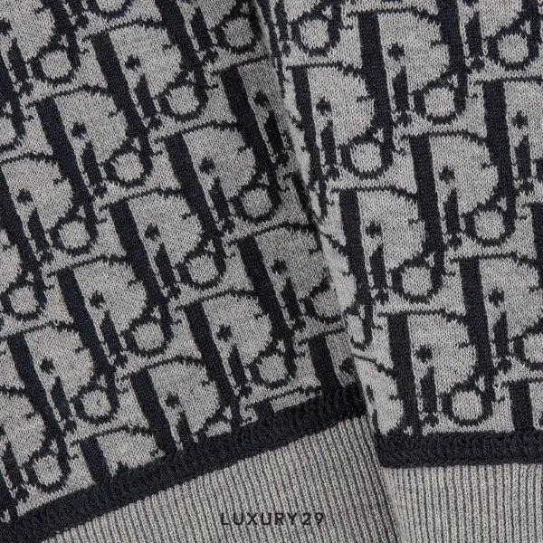 Dior Track Jacket Navy Blue Cotton Knit and Cashmere DIOR