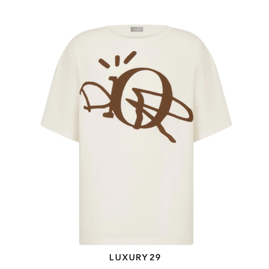 Dior X CACTUS JACK Oversized T-Shirt White/Brown DIOR