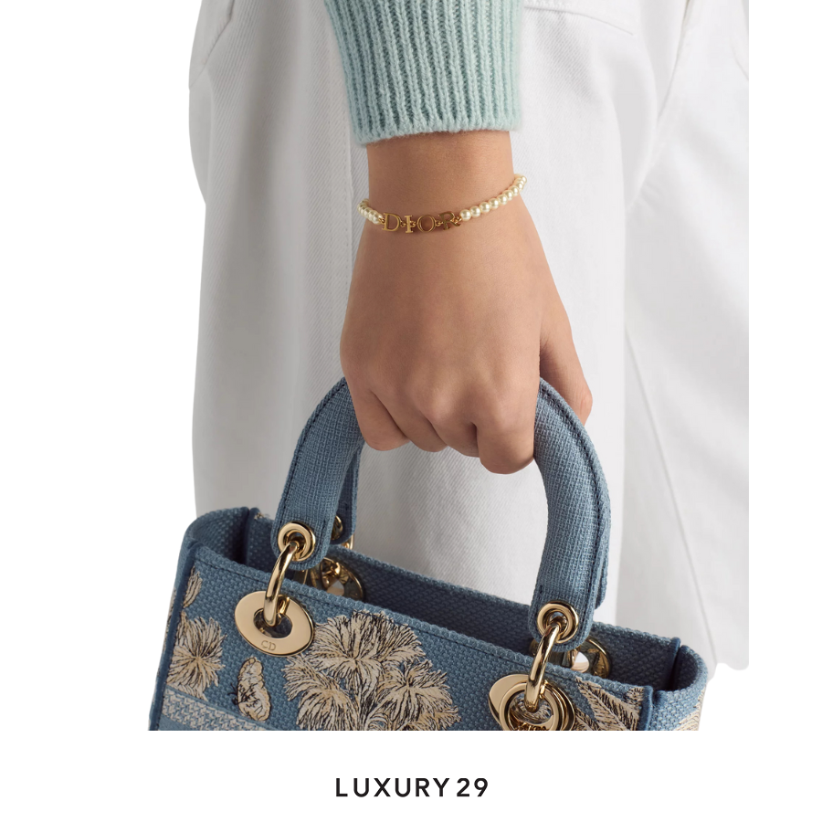 Dior (r)evolution Bracelet Gold-Finish Metal and White Resin Pearls DIOR