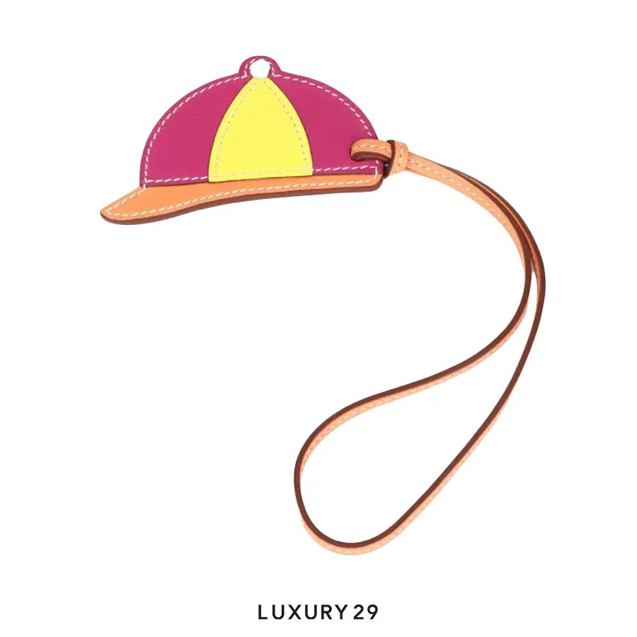 Hermes Paddock Bombe charm Terre Cuite / Pourpre / Lime