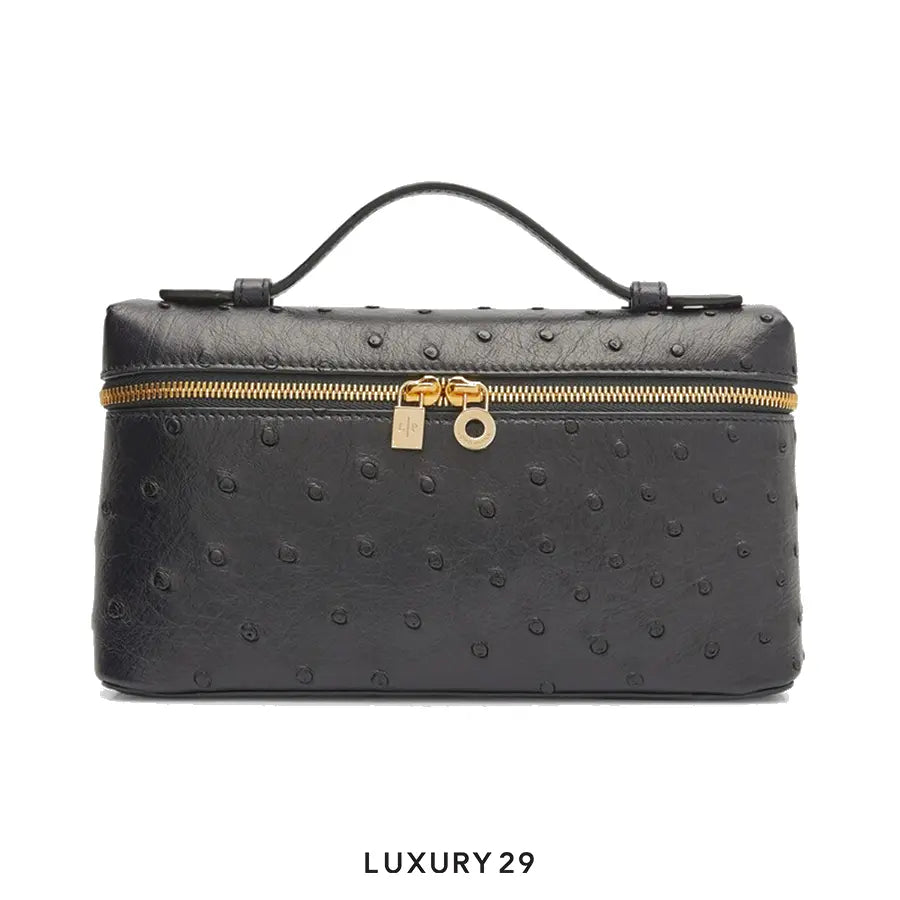 Loro Piana Extra Pocket L19 Ostrich Leather Black