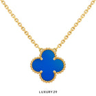 Van Cleef & Arpels Vintage Alhambra pendant, 18K yellow gold, blue agate