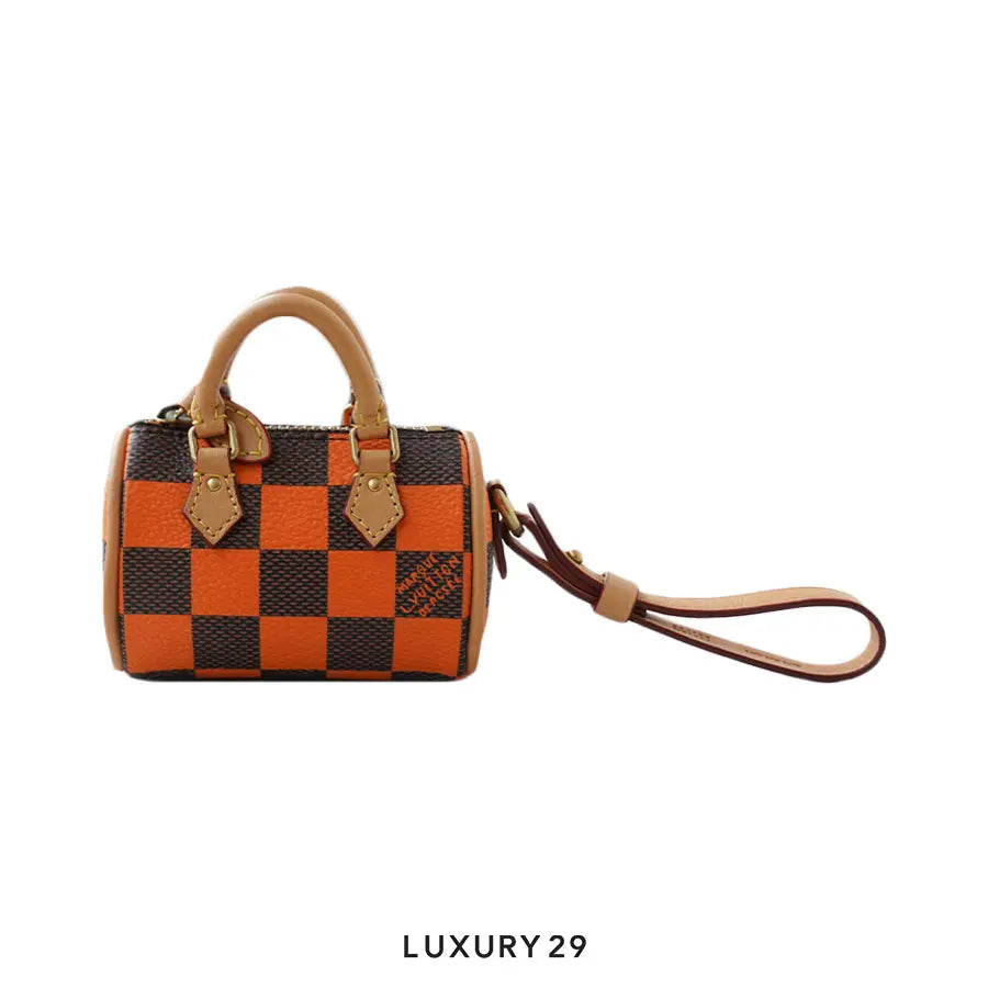 Louis Vuitton LV Damier Pop Speedy Keychain Orange