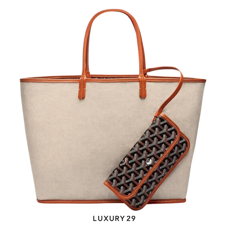 Goyard Saint Louis PM Bag Black & Tan GOYARD