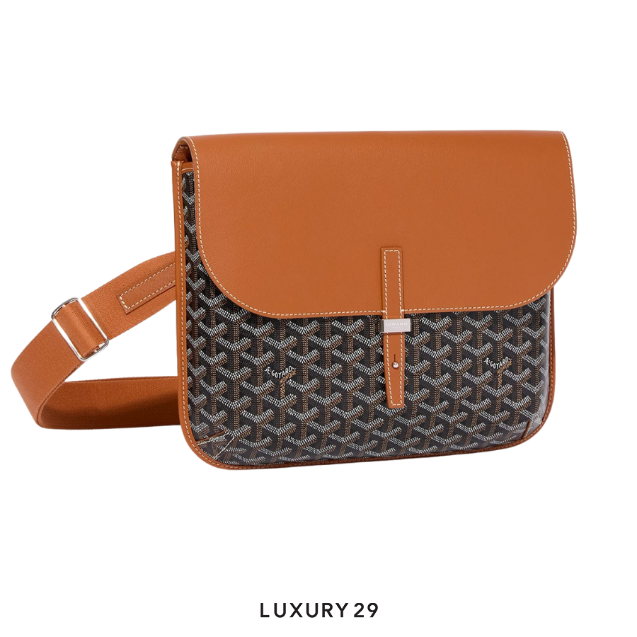 Goyard Coursier Messenger Bag Black Tan GOYARD
