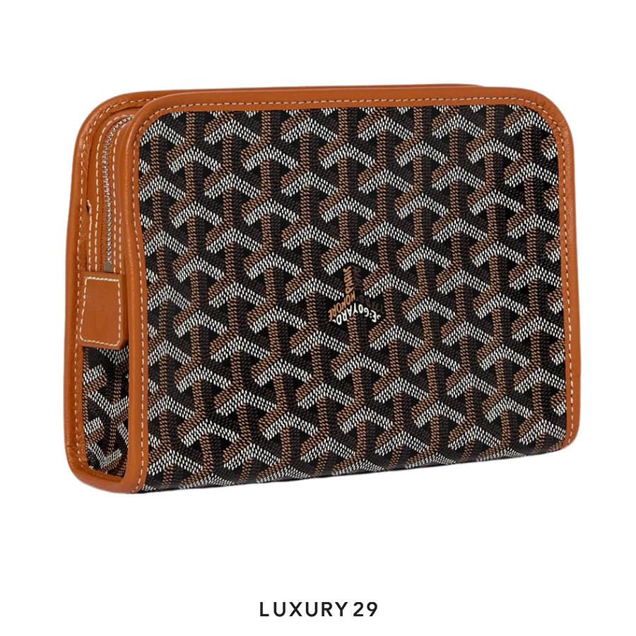 Goyard Jouvence PM Toiletry Bag Black Tan GOYARD