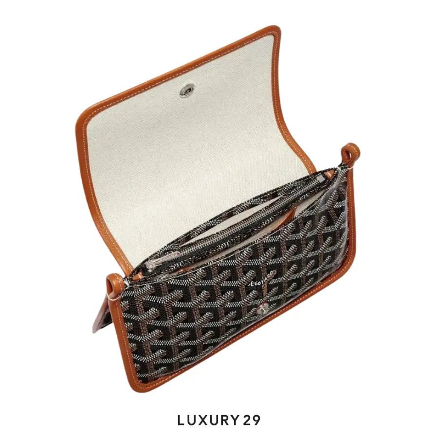 Goyard Plumet Pocket Wallet Black & Tan GOYARD