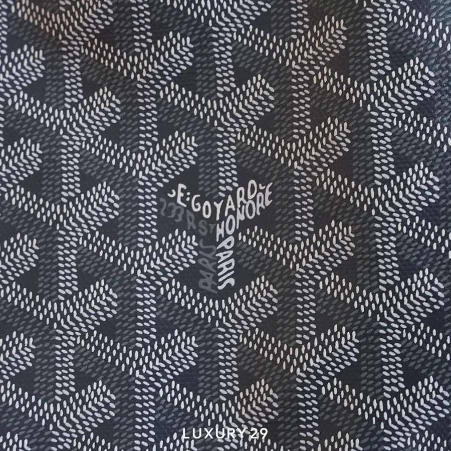 Goyard Saint Louis GM Bag Grey Hand-Painted Stripes 2 White Pink GOYARD
