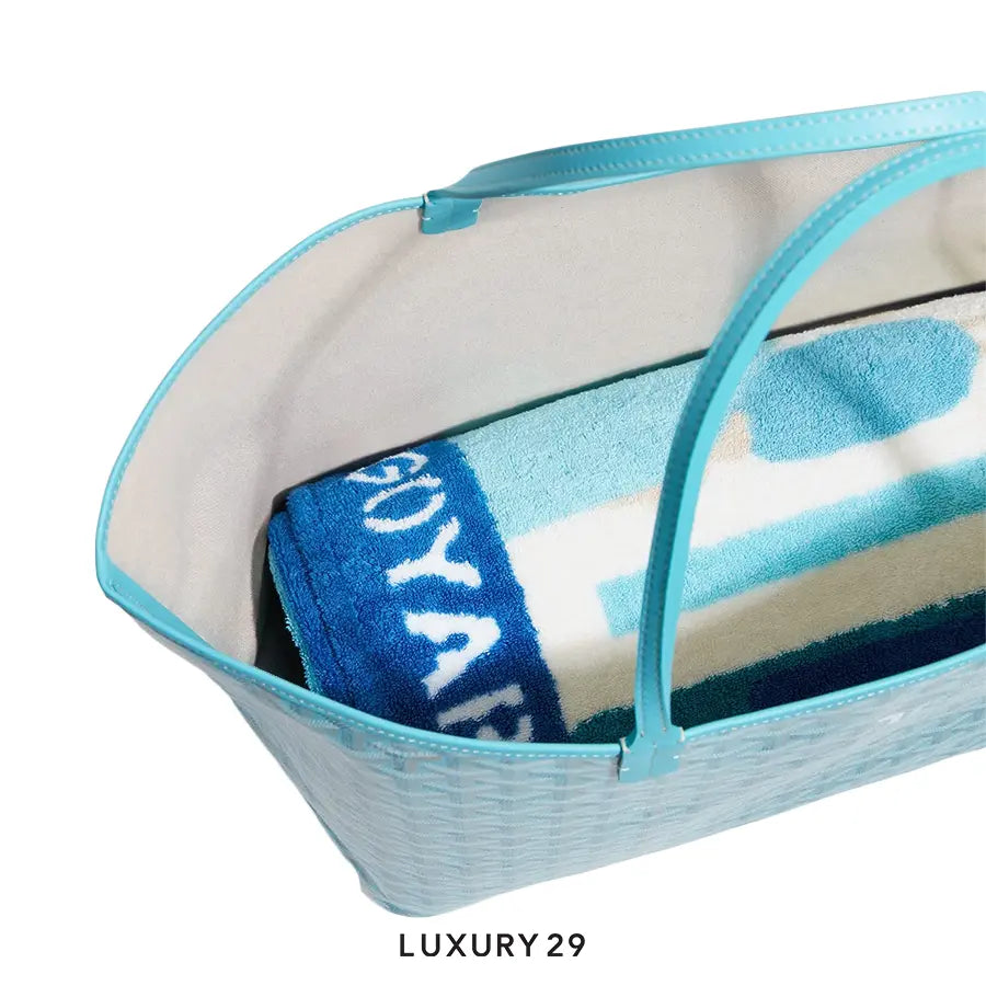 Goyard Saint Louis GM Bag and Balise Beach Towel Turquoise GOYARD