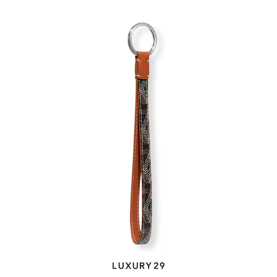 Goyard Sesame Key Ring Black & Tan