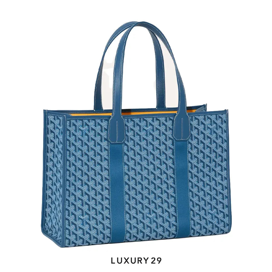 Goyard Villette Jacquard tote bag MM Ocean Blue GOYARD