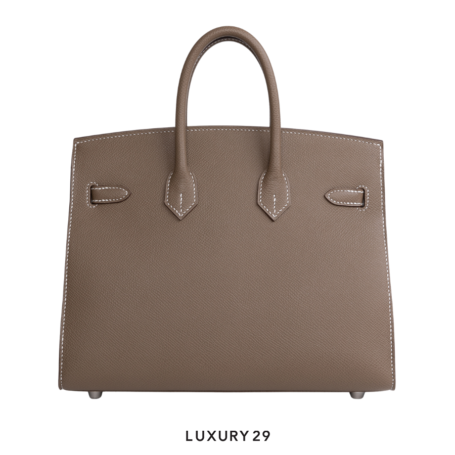 Hermes Birkin Sellier 25 Epsom Etoupe Palladium Hardware W Stamp (2024) HERMES