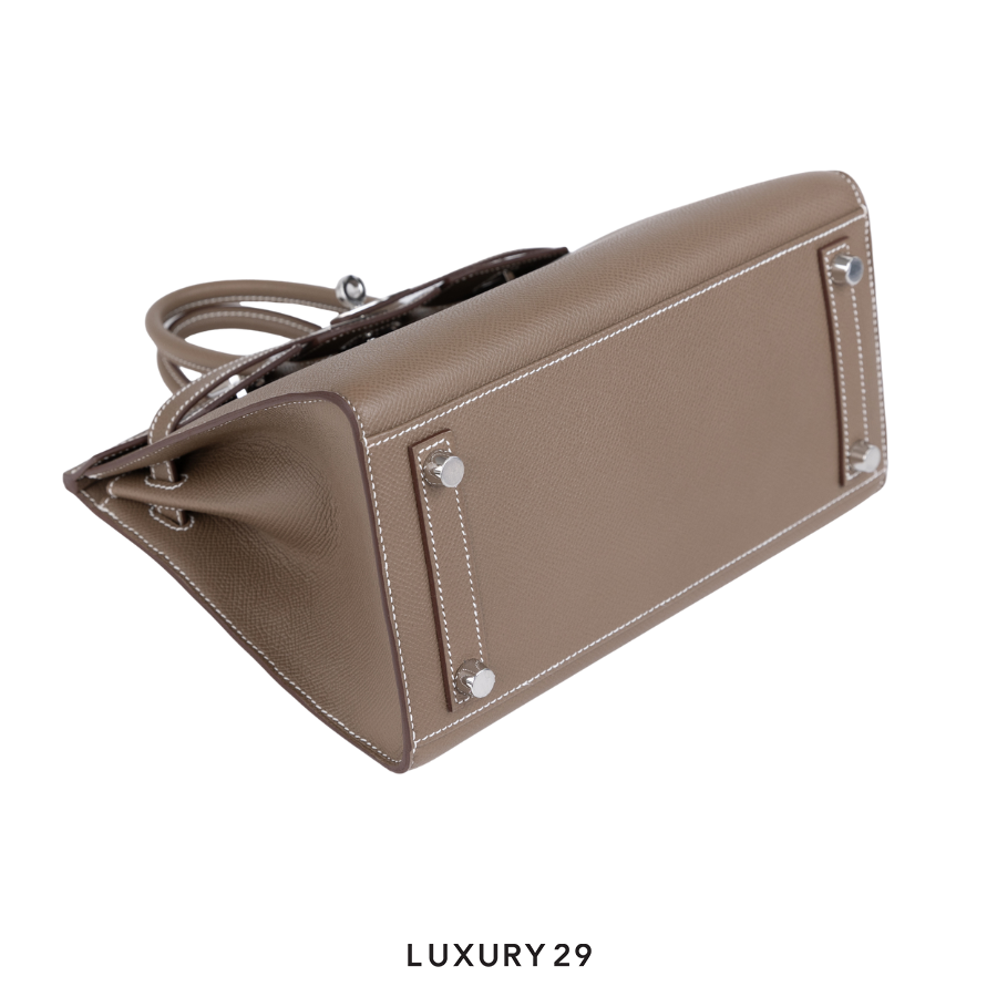 Hermes Birkin Sellier 25 Epsom Etoupe Palladium Hardware W Stamp (2024) HERMES