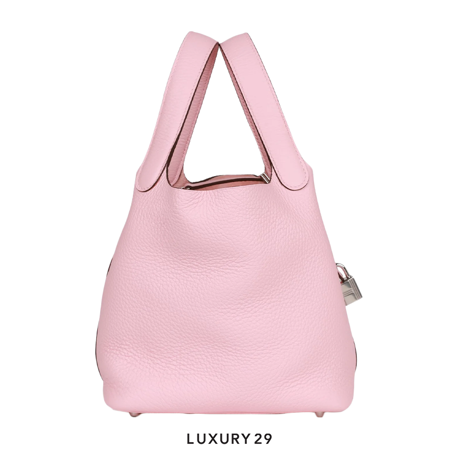 Hermes Bolsa Picotin Lock 18 Rose Sakura HERMES