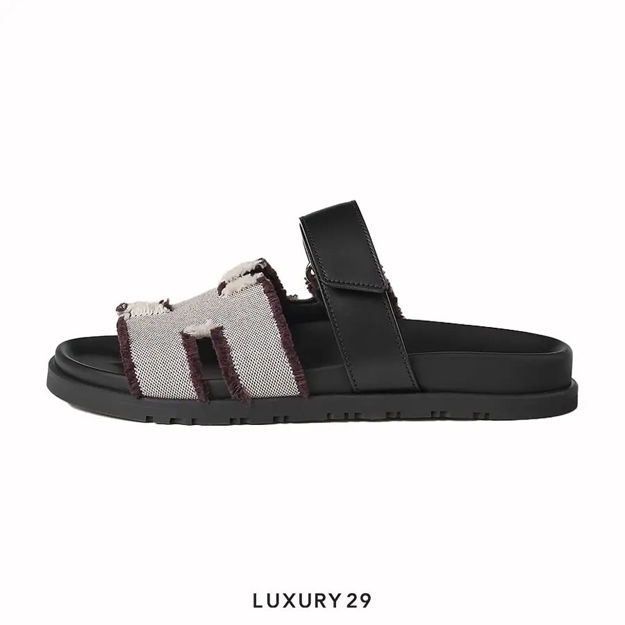 Hermes Chypre sandal Prunoir / Noir HERMES