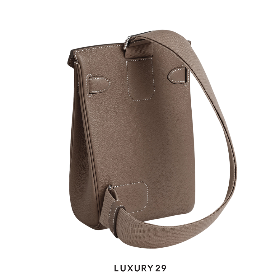 Hermes Hac a Dos PM backpack Etoupe Togo Palladium Hardware W Stamp (Feb2025) HERMES