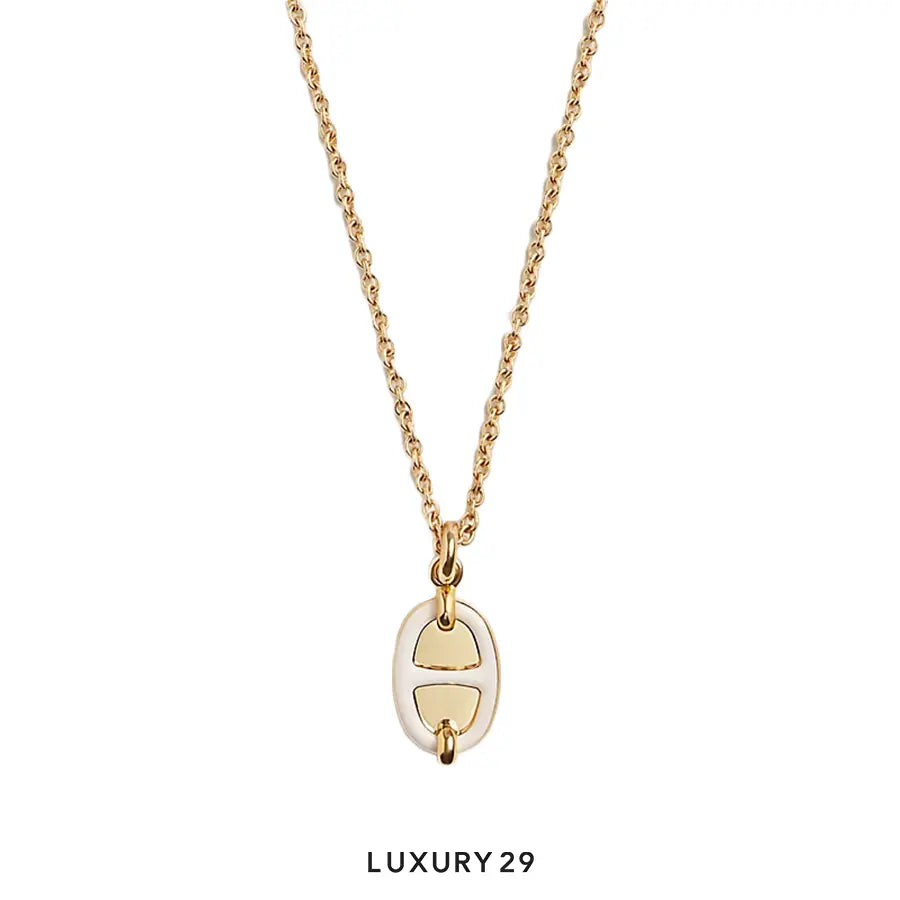 Hermes Mini Maillon Pendant Gold Platecreme