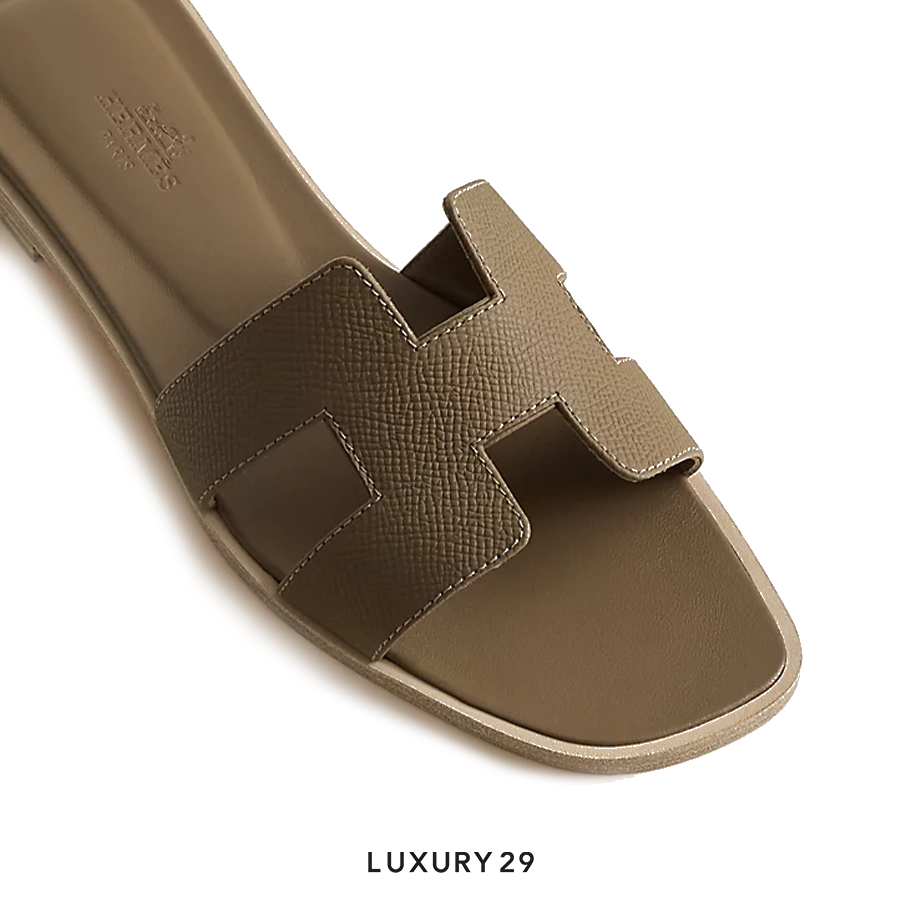 Hermes Oran sandal Etoupe HERMES