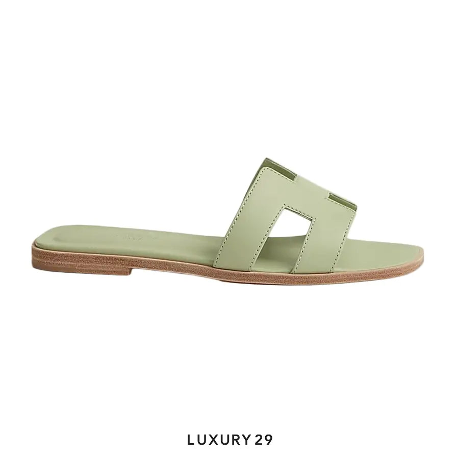 Hermes Oran Sandal Vert de mer