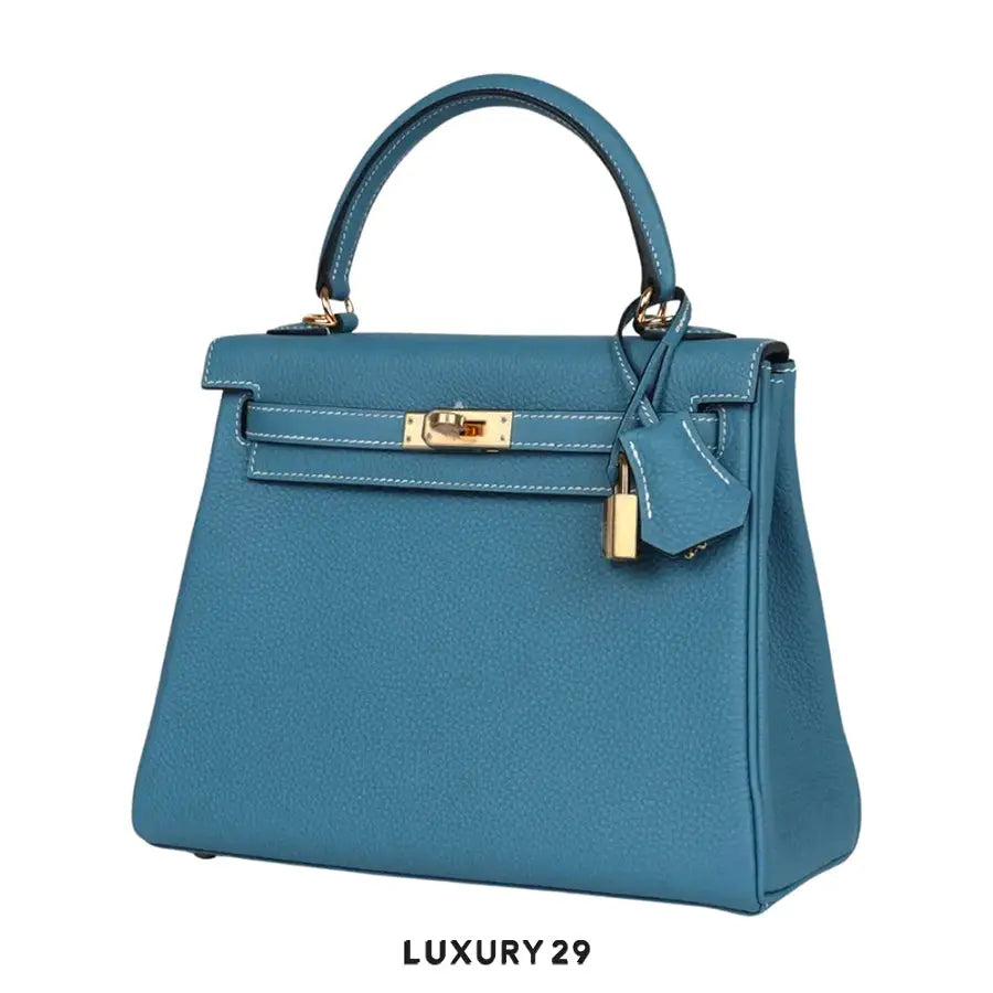 Hermes Sac Kelly II Retourne 25 Veau Togo D2 New Bleu Jean / B Stamp (2023) HERMES